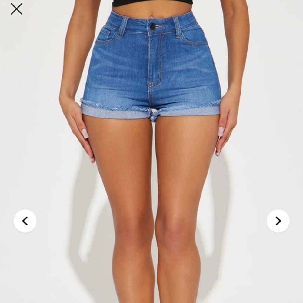 Fashion Nova Blue Denim Shorts